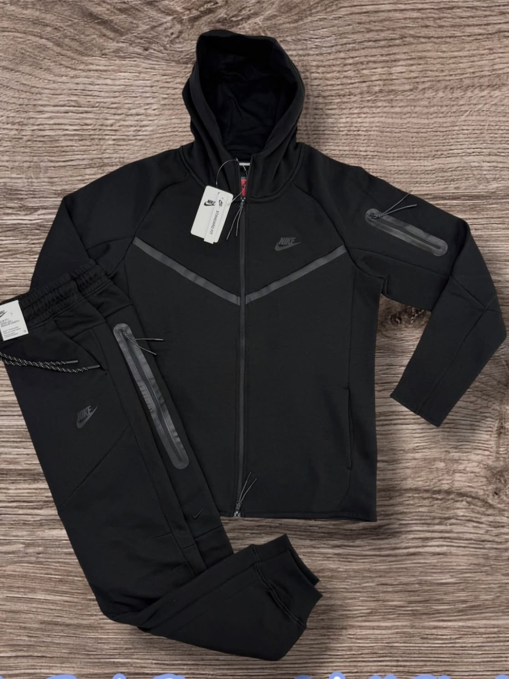Nike Men’s Black Performance Zip Hoodie & Joggers Set